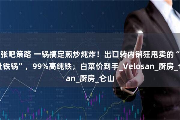 张吧策路 一锅搞定煎炒炖炸！出口转内销狂甩卖的“大肚铁锅”，99%高纯铁，白菜价到手_Velosan_厨房_仑山