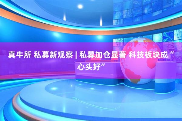 真牛所 私募新观察 | 私募加仓显著 科技板块成“心头好”